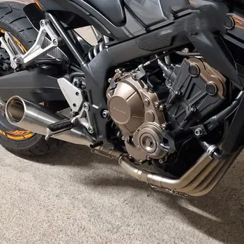 適用於本田 CBR650F CB650F CB650R CBR650 2014 - 2022 年款的 51mm 摩托車排氣系統前連接管滑套式消音器 8 最佳銷售 本田 CB650R 逃逸 - №3