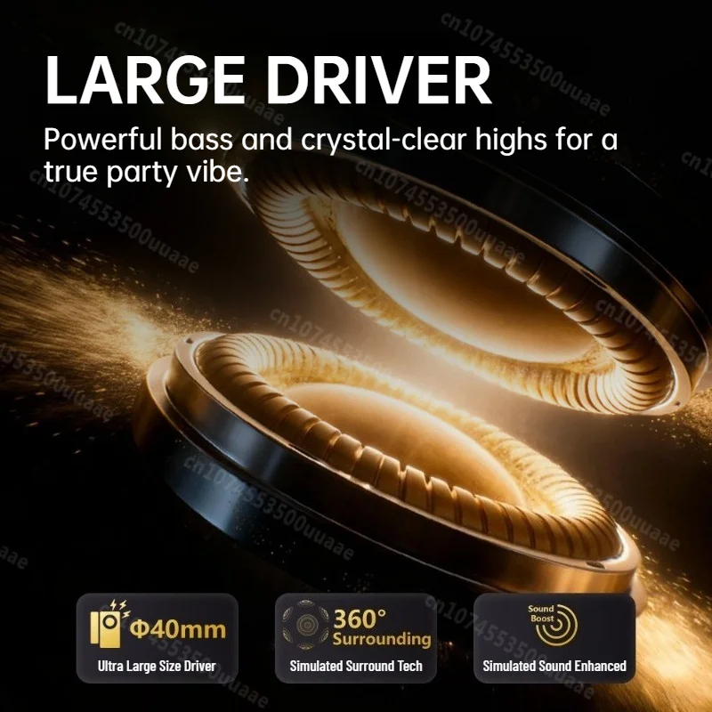 Monster N21 Bluetooth 6.0 Headphones Dual EQ Mode Immersive Stereo Earphone Over-Ear Foldable Wire/Wireless Headset with Mic