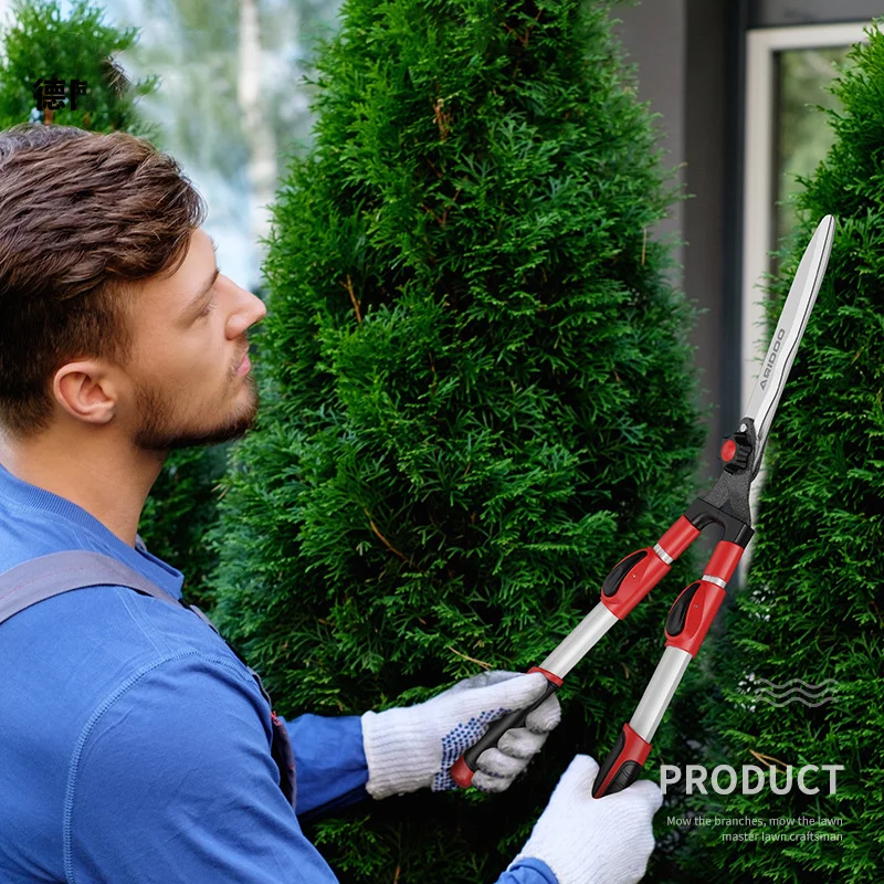 Heavy Duty Professional Hedge Shears High-Strength Steel Straight Blade for Effortless Pruning of Branches & Lawn