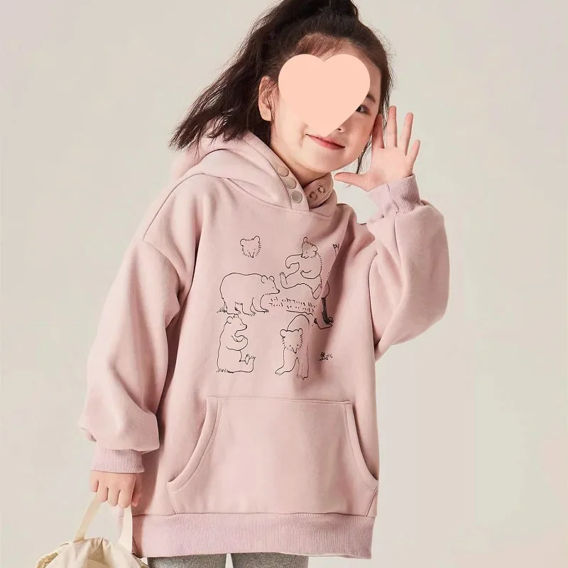 ملابس شتوية للفتيات لعام 2025، ملابس خارجية سميكة بغطاء للرأس جديدة بغطاء للرأس ومقاومة للرياح والقطيفة #1