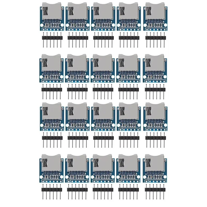 

AA01-20Pcs Micro-SD Mini Storage Expansion Board Mini Micro-SD TF Card Memory Shield Module With Pins For Arduino