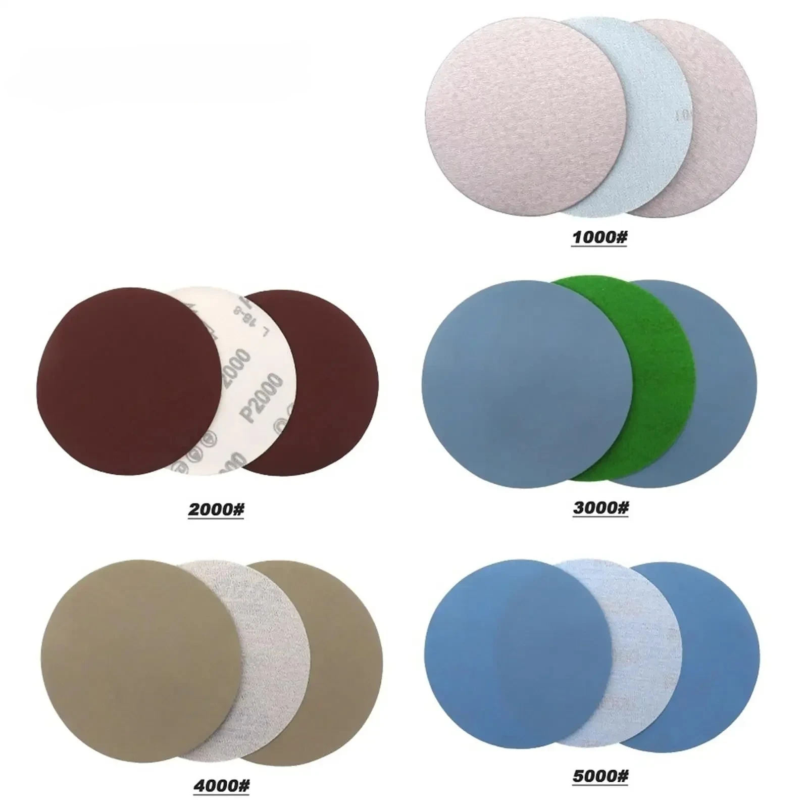25 Pcs 5 Inch Wet and Dry Sanding Discs Assorted 1000-5000 Grit Sandpaper 125mm Round for Random Orbital Sanders Polishing