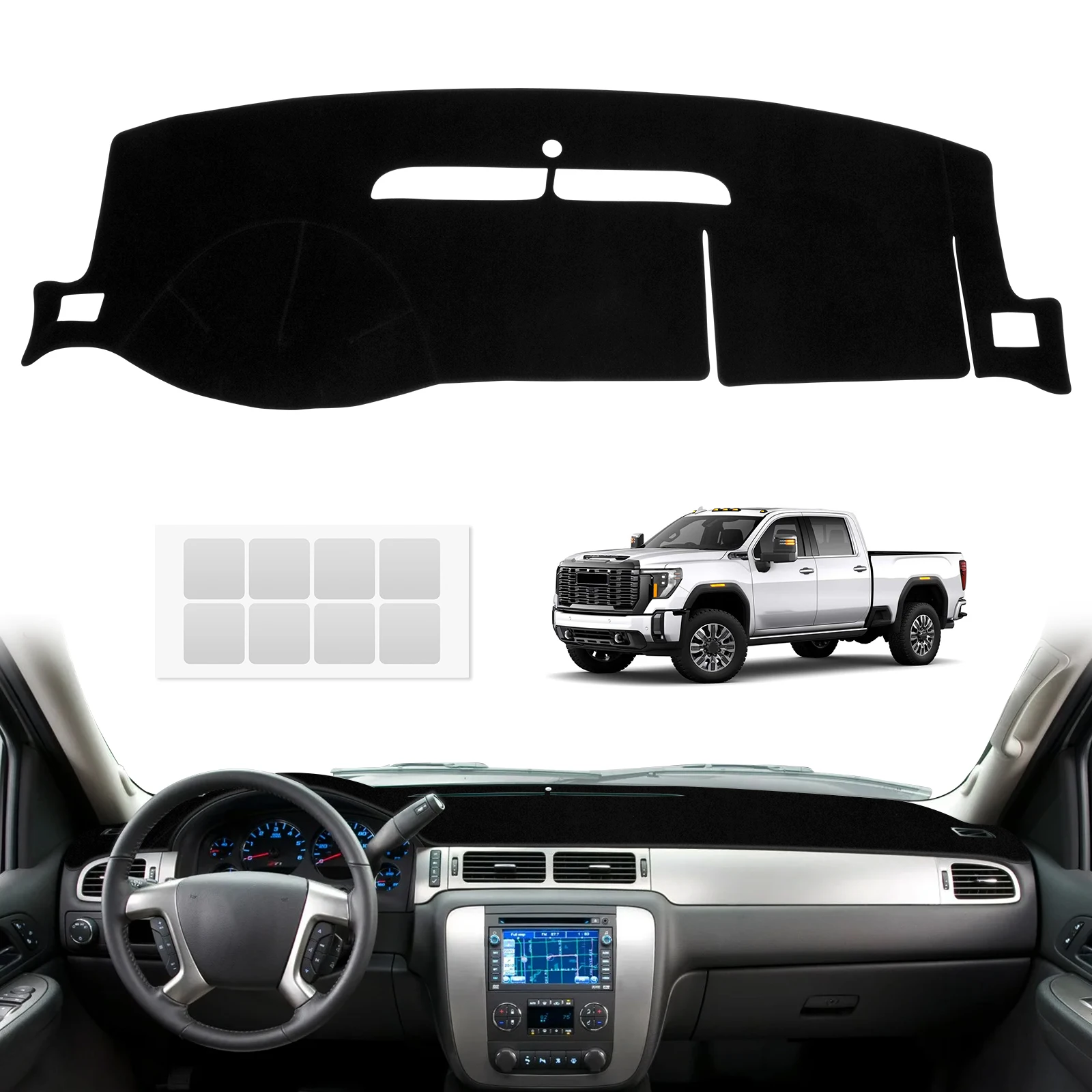 

For Chevy Silverado 2007-2013 Dashboard Mat For GMC Yukon Sierra For Chevrolet Tahoe Avalanche Polyester Dash Board Cover