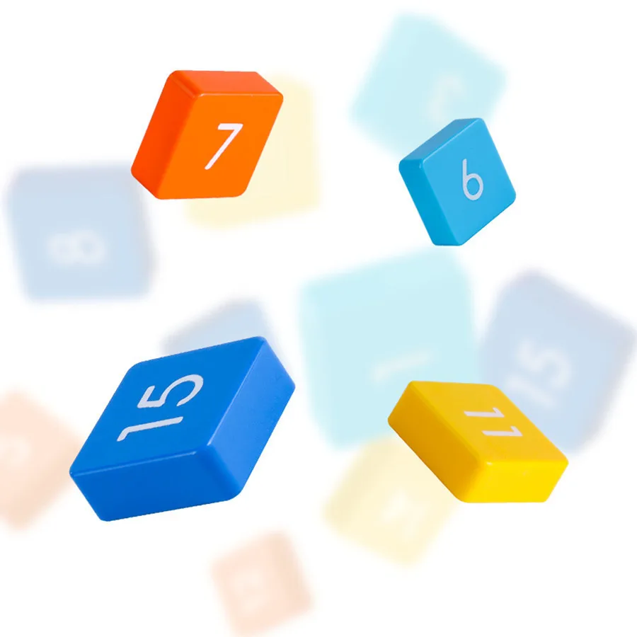 Numéro Klotski 4x4 Macaron vitesse magnétique bloc coulissant jeu éducatif Puzzle jouet testeur de cerveau pour enfants enfants cadeau d'anniversaire