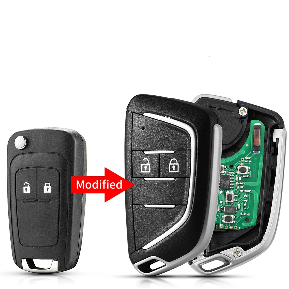 KEYYOU 315/433 MHz ID46 Chip Smart Control Geändert Flip Auto Fernbedienung Schlüssel Für Chevrolet Cruze Segel Orlando Malibu Aveo Funken