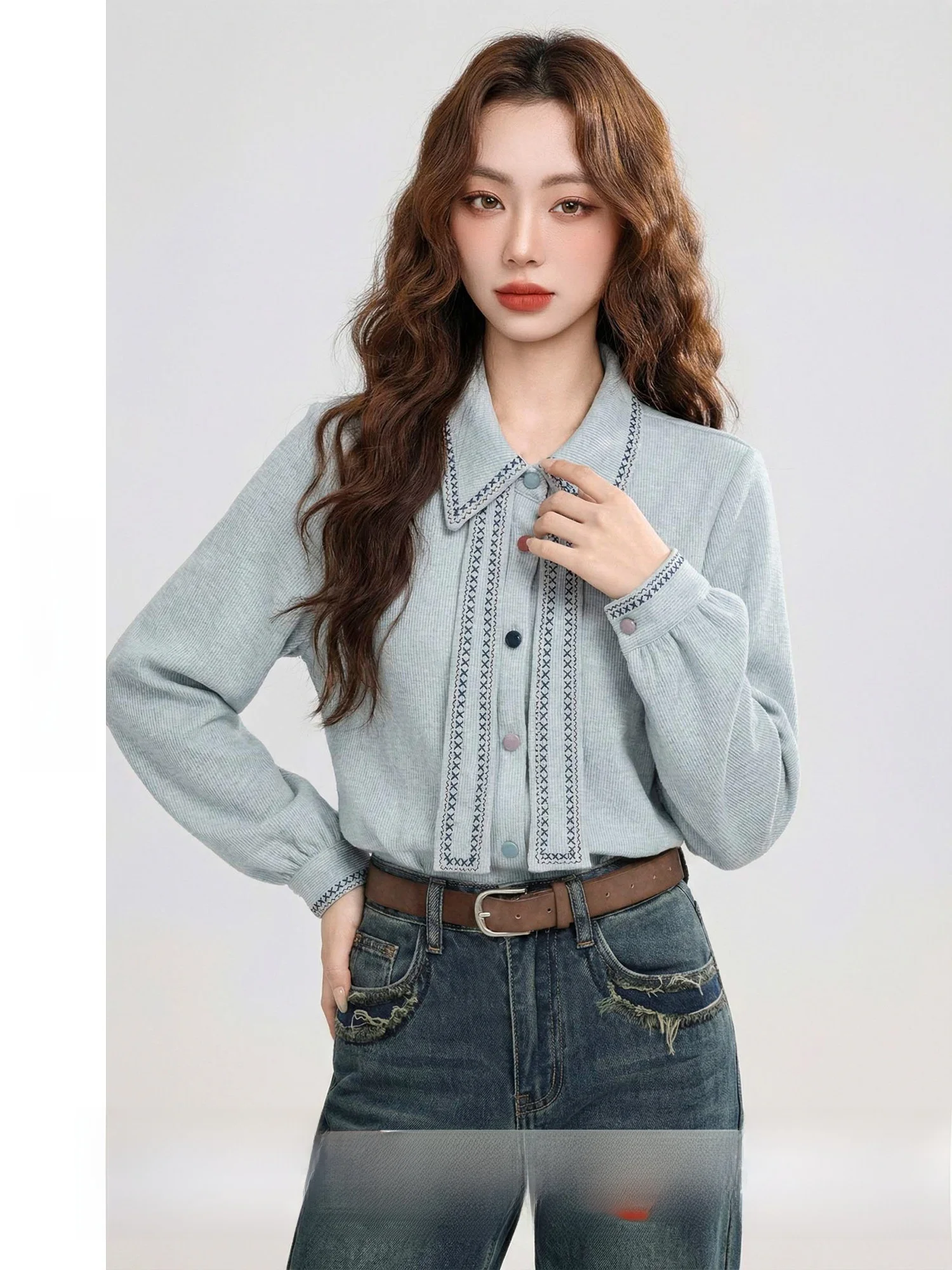 

Универсальный женский кардиган в стиле ретро для ранней весны, открытый, прямого кроя, из полиэстера, с эффектом похудения, с длинными рукавами