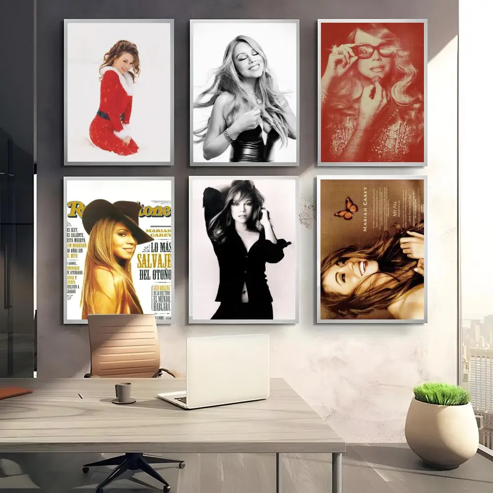 Powerful Vocal Singer M-Mariah Carey Poster HD art sticky wall waterproof home bedroom bar aesthetic decoration
