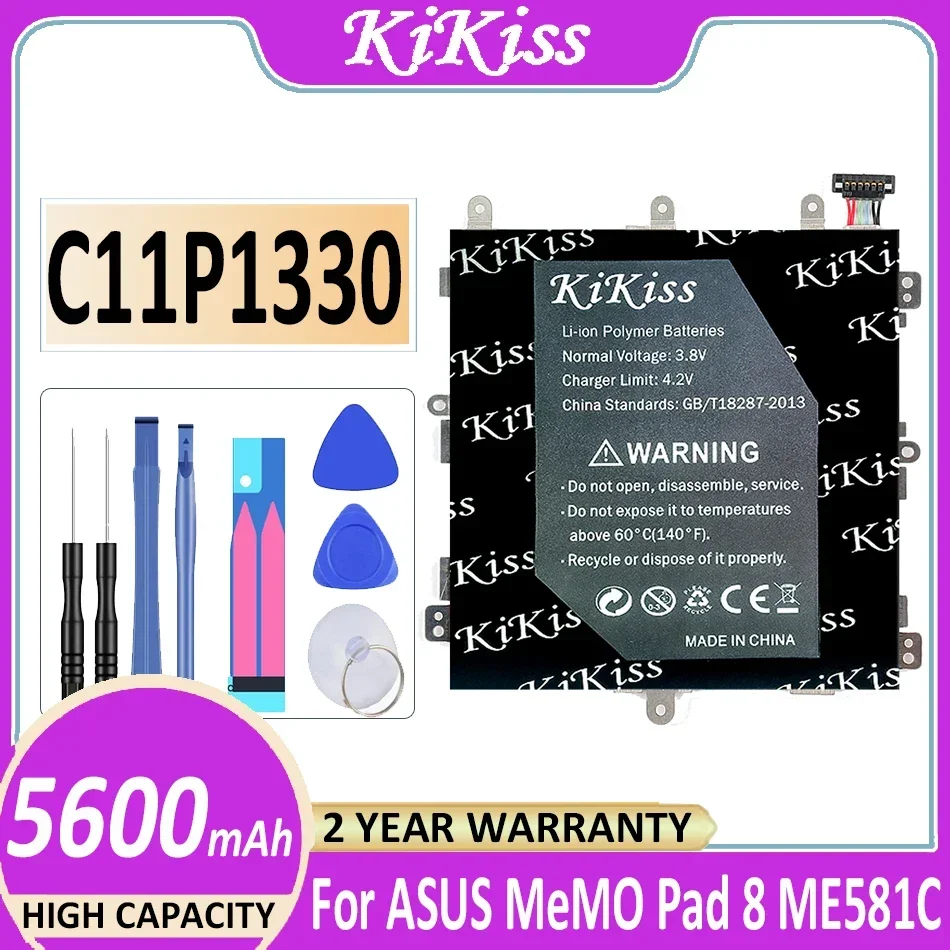 5600mAh KiKiss C11P1330 Battery for ASUS MeMO Pad 8 ME581C K01H K015 ME8150C ME581CL High Capacity + Tools