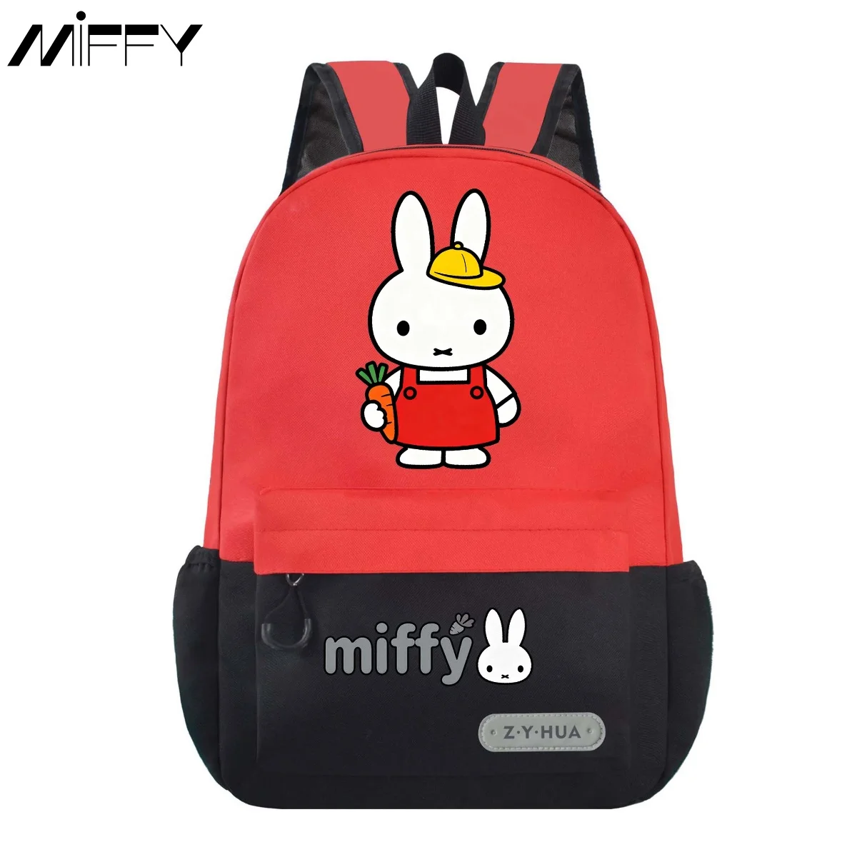 

Новый рюкзак Miffy Kawaii, студенческий многофункциональный рюкзак большой емкости цвета дофамина, дорожная сумка с героями мультфильмов, сумка для хранения
