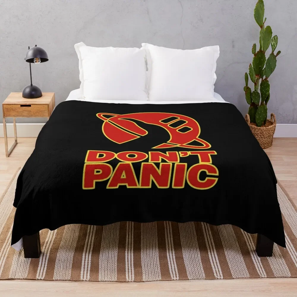 

Don't Panic Throw Blanket Blankets For Sofas Decorative Beds Sofa Quilt Soft Big Blankets