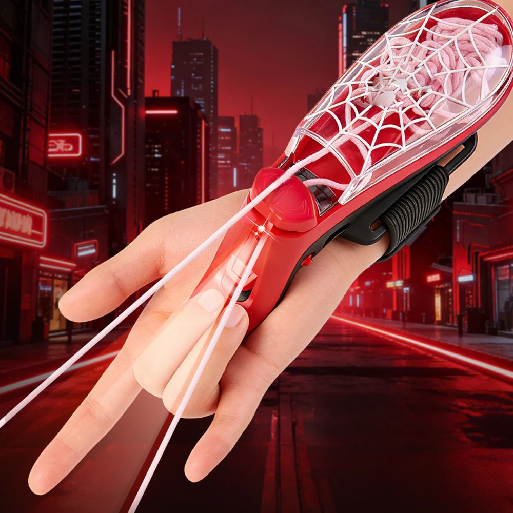 NEW Minous Rope Launcher Wristband Flying String Shooter Automatic Recoil Toy Night Glow Interactive Fun for Male Female Gi