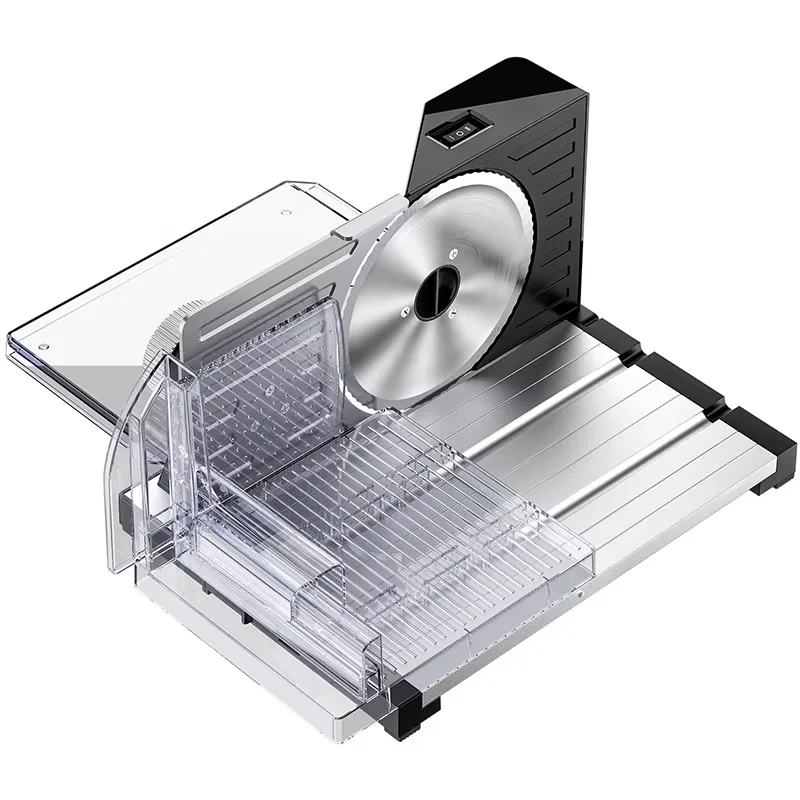 220V Electric Meat Slicer  Commercial-Grade Stainless Steel Blade for Frozen Meat/Cheese/Bacon Quiet Motor Child Lock