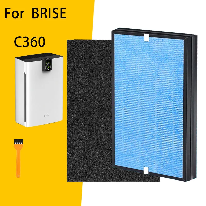 

Replacement for BRISE Air Purifier C360 Air Filter ,Compatible 3 in 1 Combined Filter and Carbon Sheet