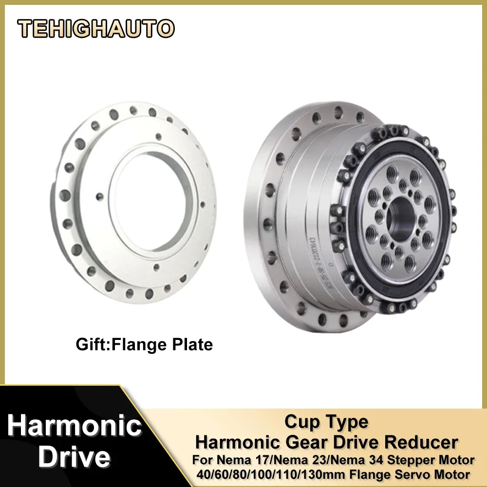 Cup Shaped High Precision Harmonic Gear Drive Industrial Harmonic Drive Strain Wave Gear for CNC Applications DIY Projects