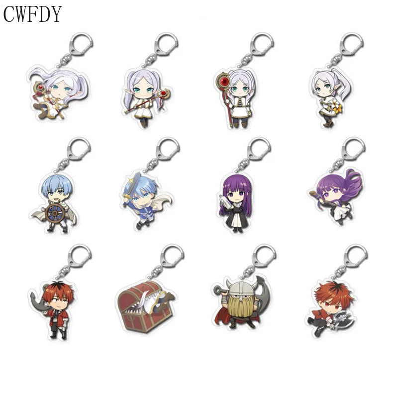 

Anime Frieren: Beyond Journey's End Acrylic Keychain Frieren at the Funeral Figure Key Chain Accessories For Fans Cosplay Props