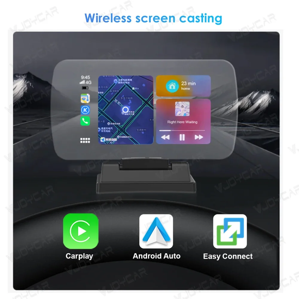 New Design Car Head Up Display Navigation System BLE H10 Free APP Google Map Carplay Android Auto Hud For Car GPS Projector - Image 3