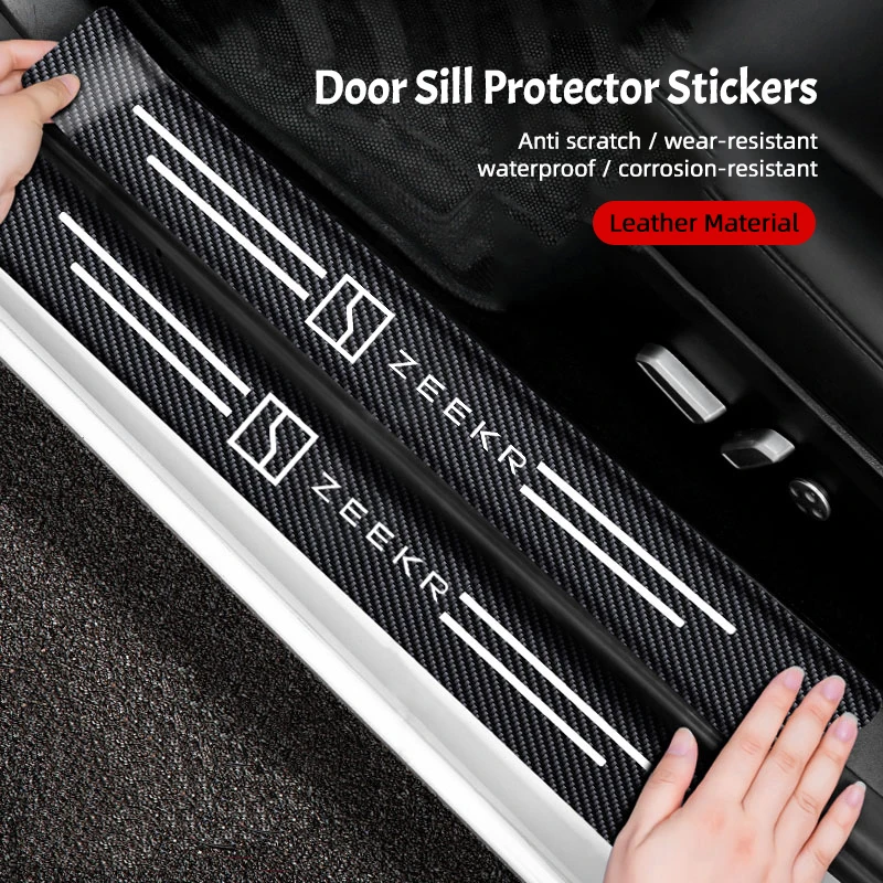 

Наклейка на порог автомобиля с защитой от царапин, защитная наклейка, декоративные аксессуары для Zeekr 001 FR MIX 009 007 GT Zeekr X 7X 9X
