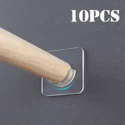 2-10pcs No Drilling Curtain Rod Holders Adhesive Shower Rod Holder for Bathroom Tension Rod Holder Window Bathroom Accessories