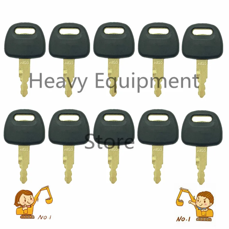 10 Pcs H800 Heavy Equipment Ignition Key for Hitachi Zaxis Excavator High Quality