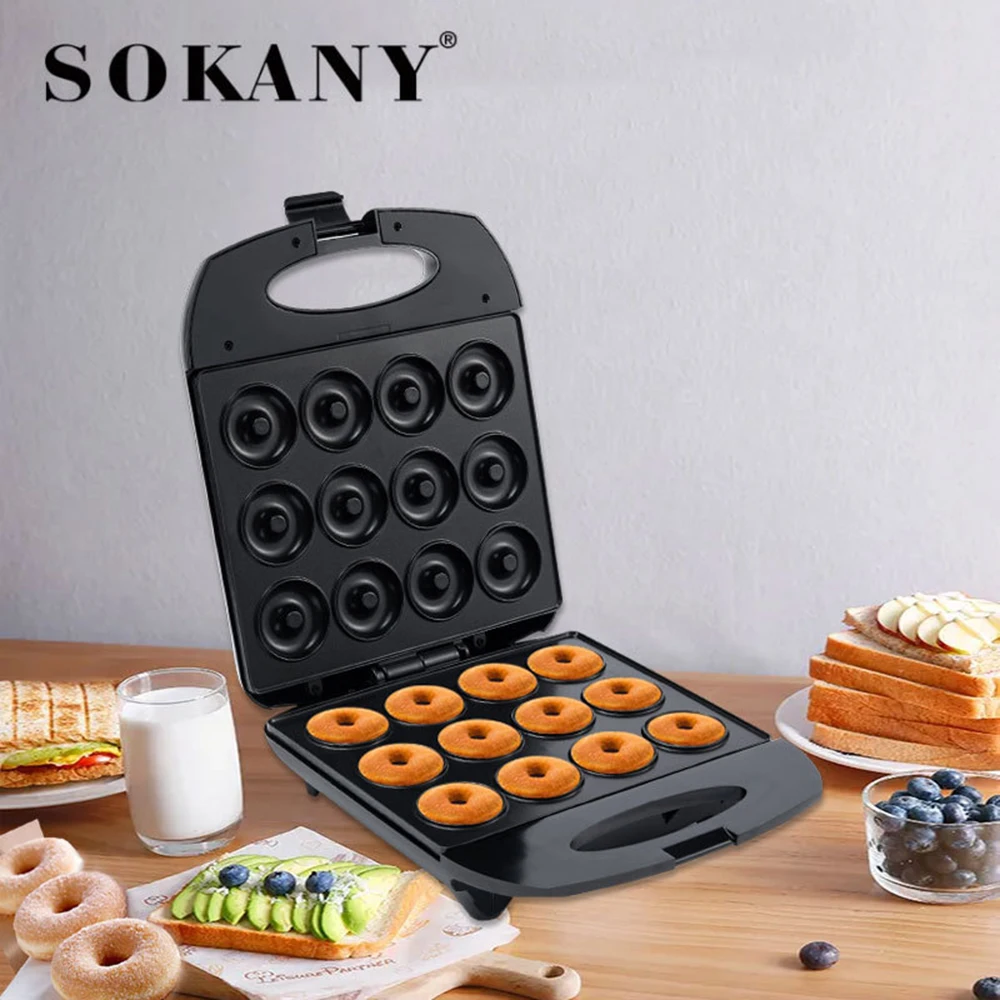 

1400W Double Side Heating Cupcake Maker Cake Machine Donut Machine Sandwich Waffle Makers Non Stick Coating Breakfast Machine