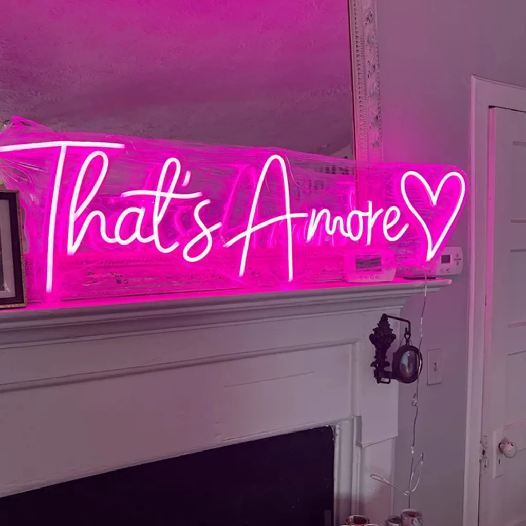 That\'s Amore Wedding Signs,Custom Wedding Neon Sign Led Light,Party Decor for Wedding,Wedding Gifts,Engagement Backdrop Decor