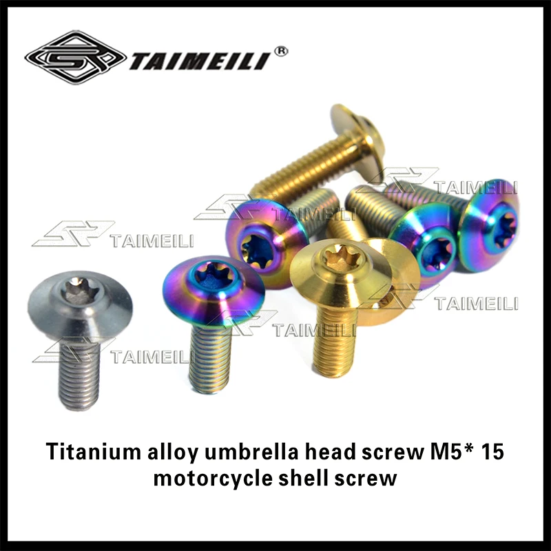 TAIMEILI Titanium alloy umbrella head screw M5 x 15/20mm motorcycle refitted 1pcs