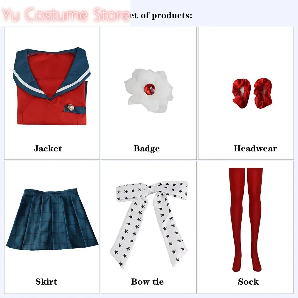 أزياء أنيمي دانغانرونا التأثيرية هاروكاوا ماكي أزياء تنكرية شعر مستعار للفتيات في المدارس زي دانغان رونبا أزياء الهالوين مجموعة أزياء يو