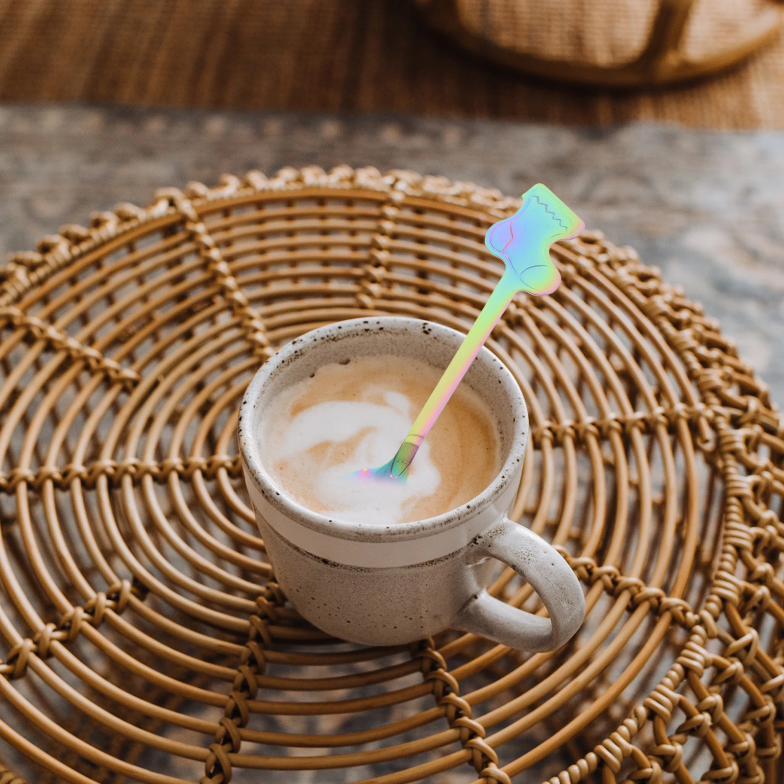 

1Set Christmas Themed Creative Stainless Steel Tableware Dessert Coffee Spoons Xmas Elements for Home Dining Dessert Spoon