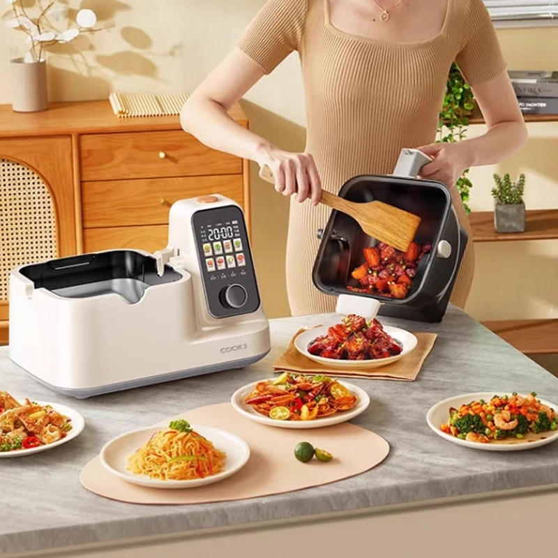 Robot de cocina multifuncional, máquina de cocina inteligente de gran capacidad de 3L, se puede utilizar como olla de cocina automática para el hogar