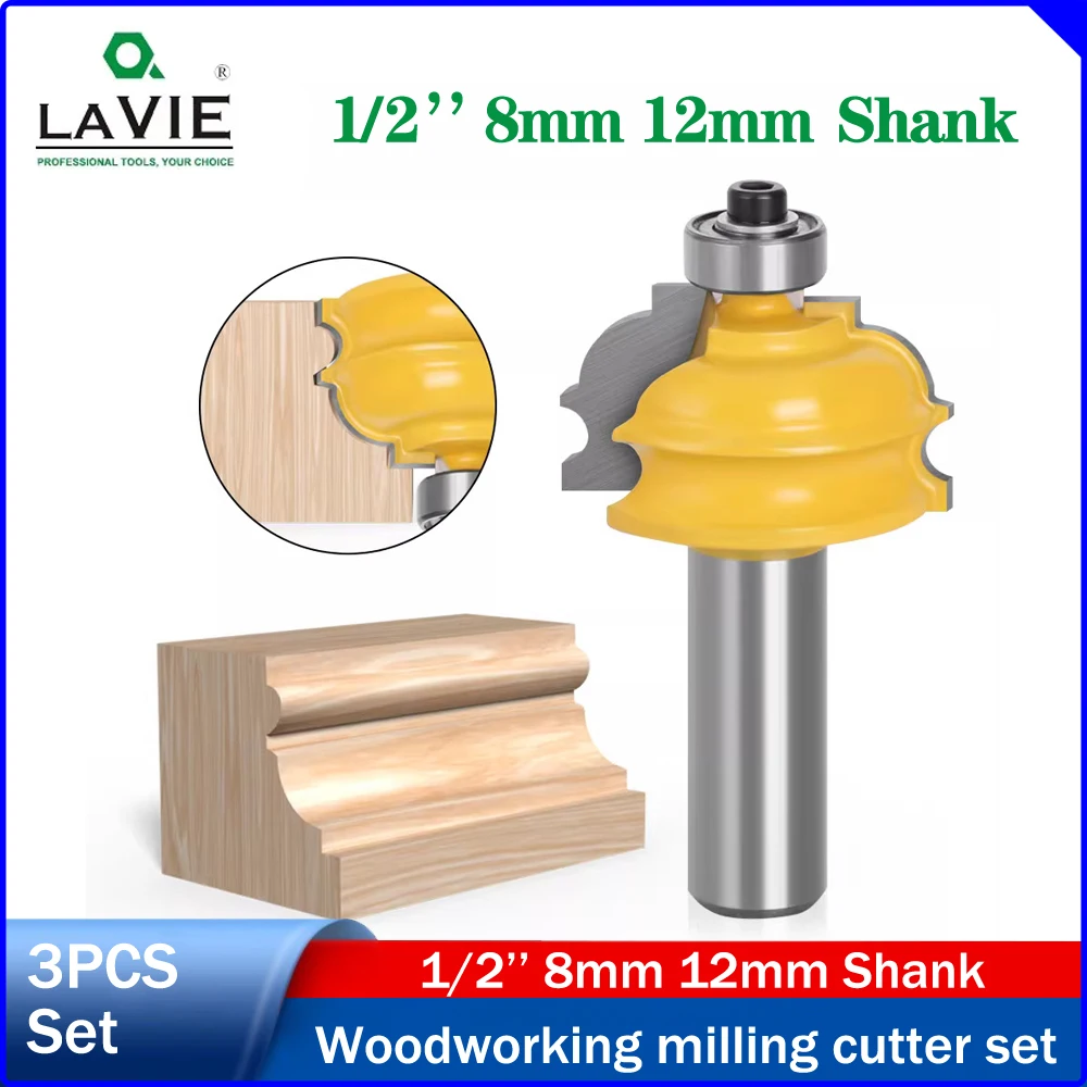 

LAVIE 1PC 8 12 1/2 Shank Imported Technology Double Arc Angle Cutter Cabinet Line Knife for Door