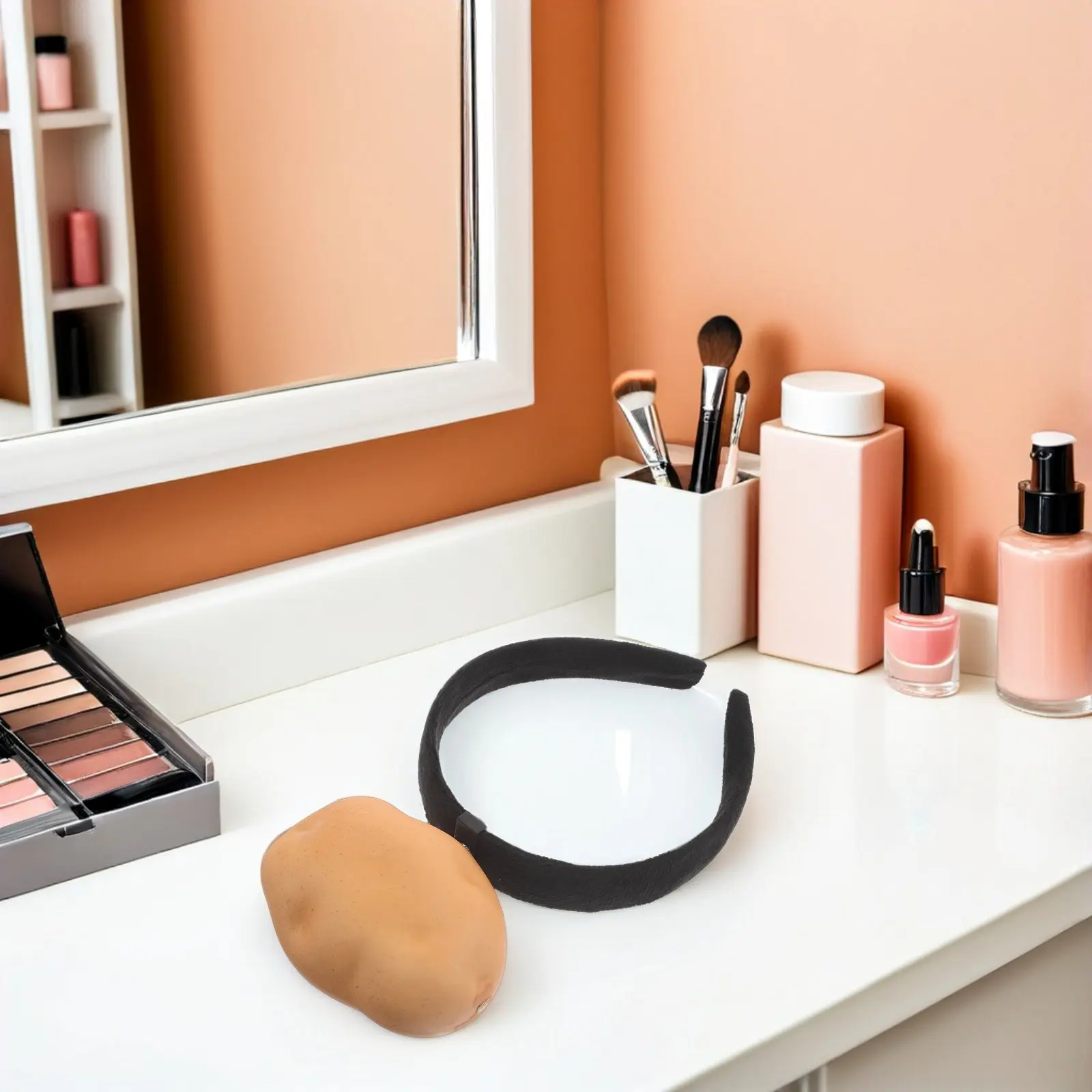 

Набор из 2 повязок на голову в виде картошки: уникальные, забавные, милые аксессуары для волос в виде еды, для вечеринок, макияжа и спа-процедур, для женщин