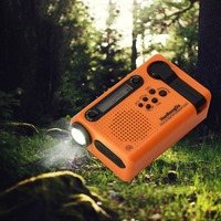 2000mAh Portable Solar Hand Crank Radio Power Bank LED Flashlight USB Charging Hand Radio Multi-band 3 in 1