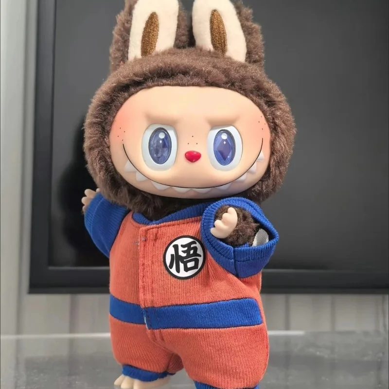 Animado Dragon Ball série 15 17 cm pour Labubu Anime Boneca Roupas Conjunto bricolage pistolet écouteurs multicolore vêtements accessoires