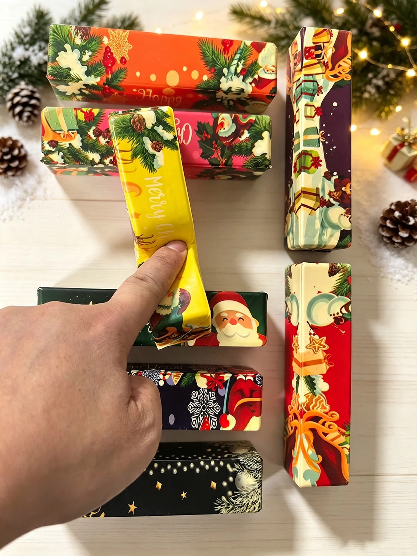 8-Piece/5-Piece/3-Piece/1-Piece Set of Christmas-Themed Ultra-Soft, Colorful, Realistic Butter Slow-Rebound Toys, Christmas Edition Squeeze Butter Small Gifts