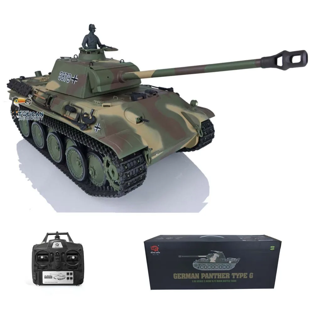 2,4 G Heng Long 1/16 Skala 7,0 Kunststoff Deutscher Panther G RTR RC Kampfpanzer Modell 3879 Fernbedienung Panzer Spielzeug Geschenke für Jungen