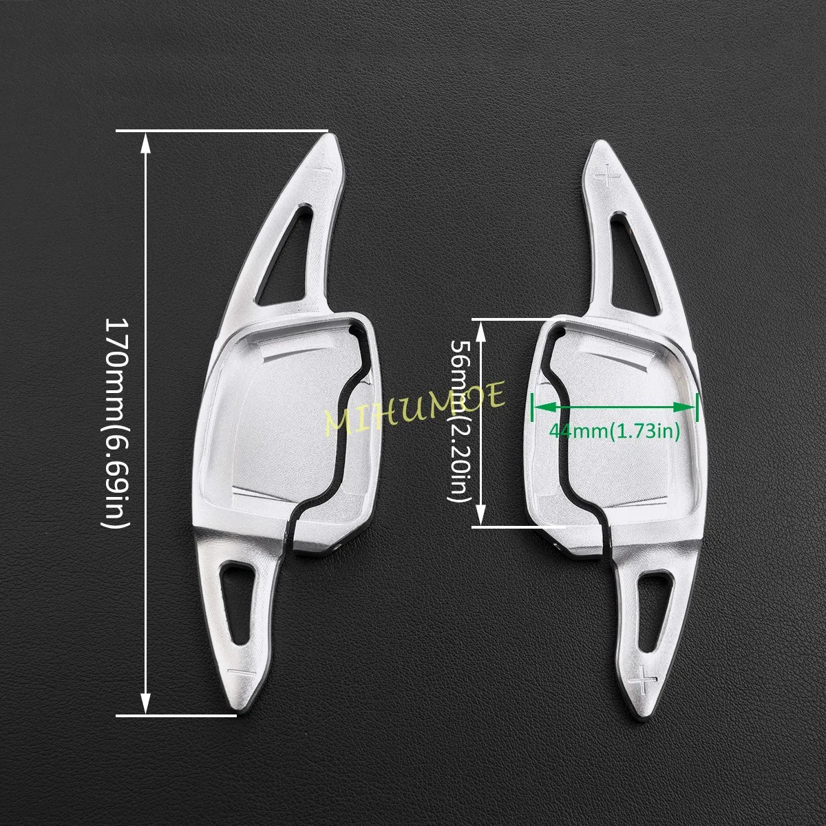 Interior Steering Wheel Gear Shift Paddle Shifter Extension Trims For Audi A3 A4 S4 B9 A5 A6 C8 A7 2020 2021 2022 2023 Silver