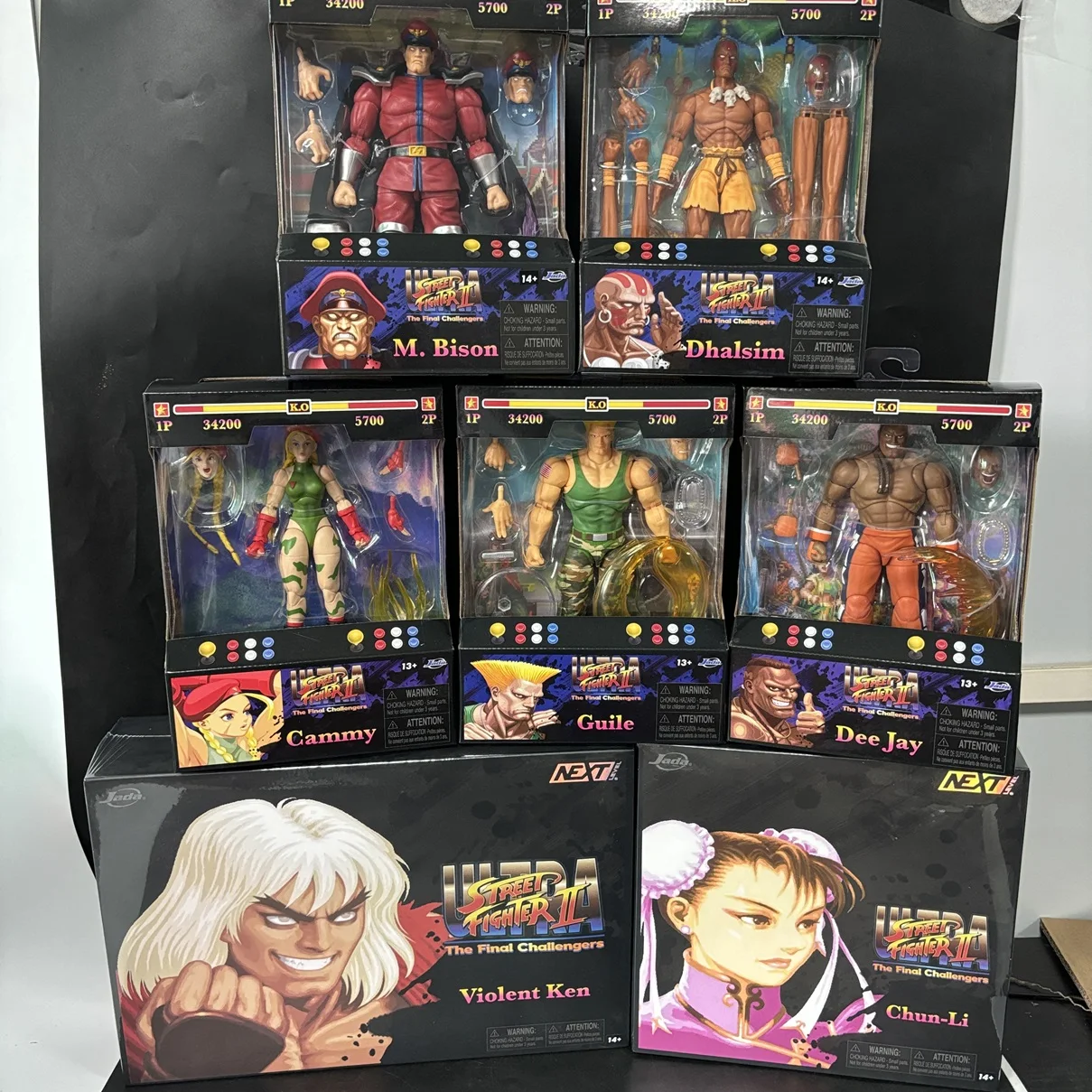 Jada Toys Ultra Street Fighter II M.Bison Dhalsim Violent Ken Cammy Guile Dee Jay 6