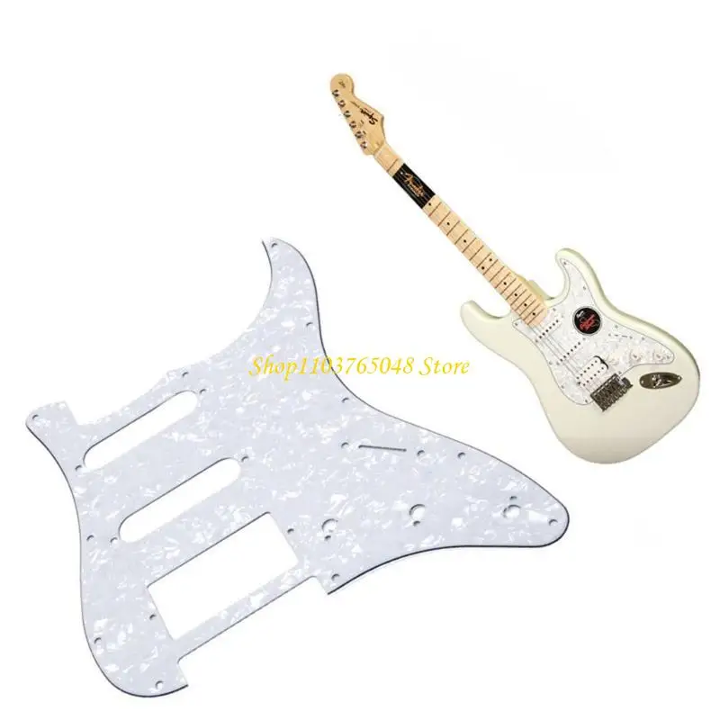R53E Electric Guitar Pickguard 3-Ply Anti-Scratch Plate for FD ST S-S-Double Parts Wh