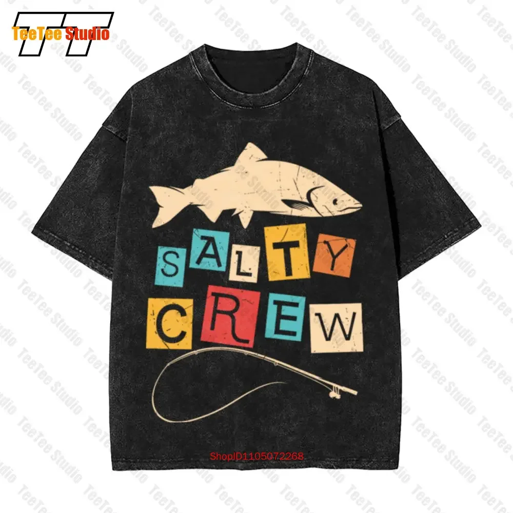 Org Salty Crew Mens Thrill Seekers Risk Takers Surf Snow Skate Rare Vintage Oversized T-Shirt L TUSN
