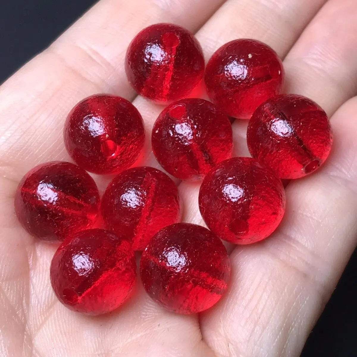(10 pcs) Special hot sale Nepal return old-fashioned pulp ice transparent old glazed beads string accessories beads