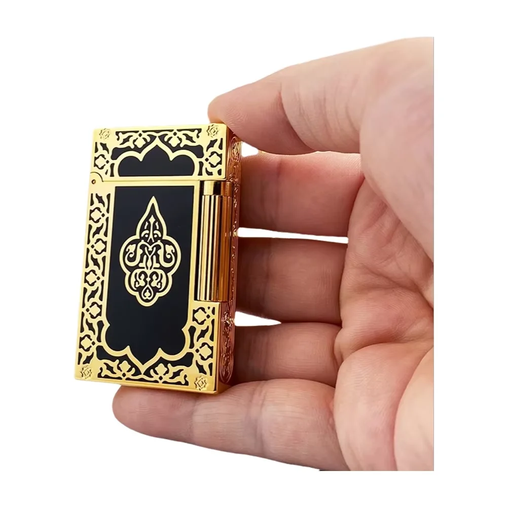 Luxury Commemorative Butane Lighter Single/Dual Flame with Ping Sound Natural Paint Design Cigarette Smoker's Accessory 12129
