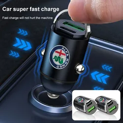 Car Charger USB Type-C Fast Charging Adapter Car Accessories For Alfa Romeo 147 156 Giulietta Giulia Mito Stelvio Brera Spider