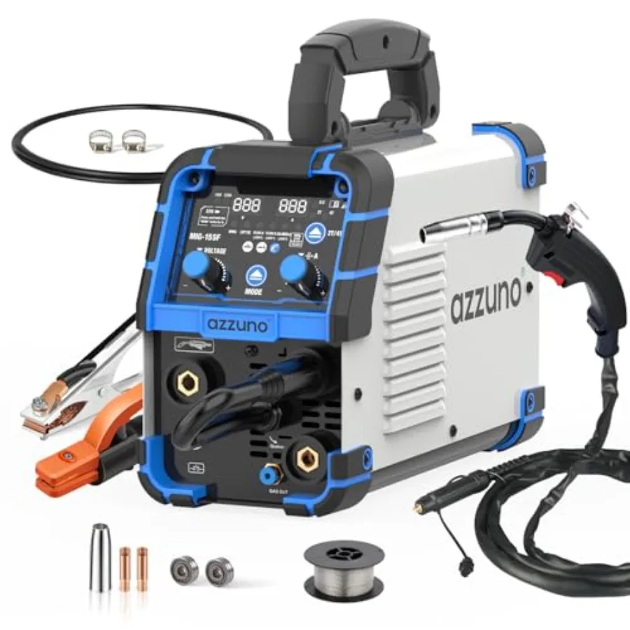 

Aluminum MIG Welder 155Amp Dual Vlotage 110V/220V 5-in-1 Welder Machine Gasless MIG/Gas MAG/Aluminum MIG/Stick/Lift TIG