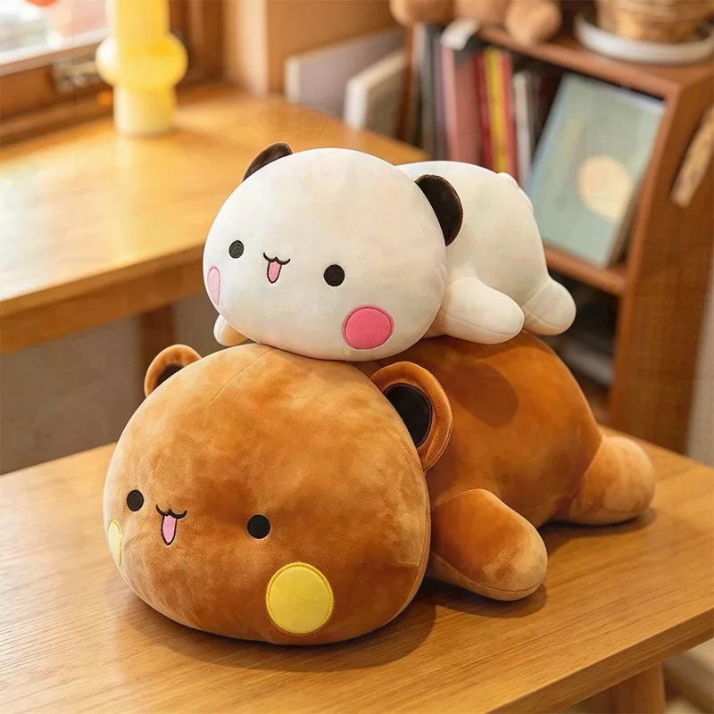 Cute Yi Er Bu Bu Prone Plush Toy Bear Stuffed Animal Soft Hugging Pillow Sleeping Leg Hug Cushion for Girls Women Best Gift Sofa