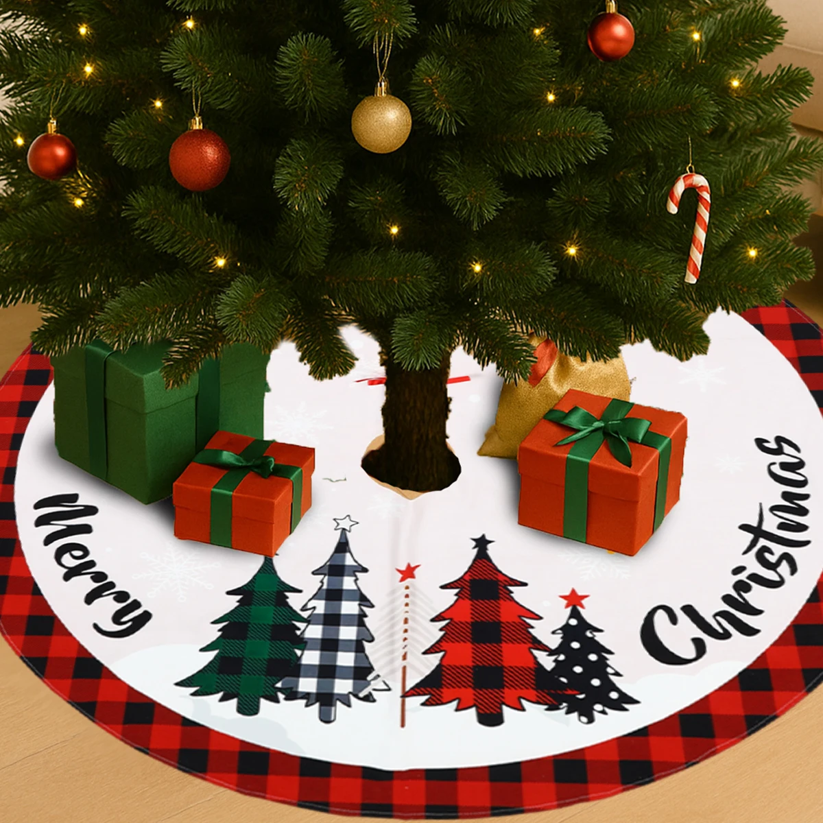 

Christmas Tree Skirt Merry Christmas Decoration for Home 2025 Cristmas Tree Mat Xmas Ornament Navidad Natal New Year Gift 2026