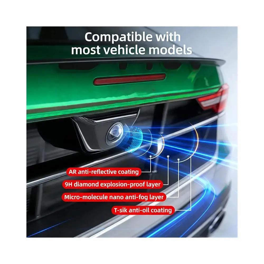 2pcs Car Camera Lens Protector Waterproof Dustproof Anti-Scratch Transparent Guard Cover for Front Bumper 360 Accessories view 3