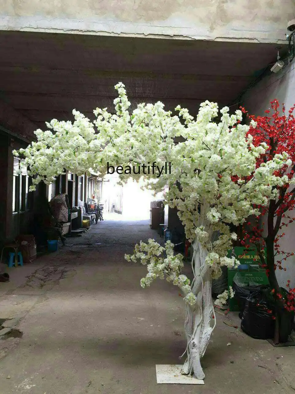 Imitative Tree Living Room Decoration Hotel Set Wedding Cherry Blossom Large Project Artificial Green Plants