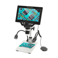 MUSTOOL High-Definition B1200 Digital Microscope 1-1200X Magnification Adjustable Stand LED Light for Precision Viewing Record