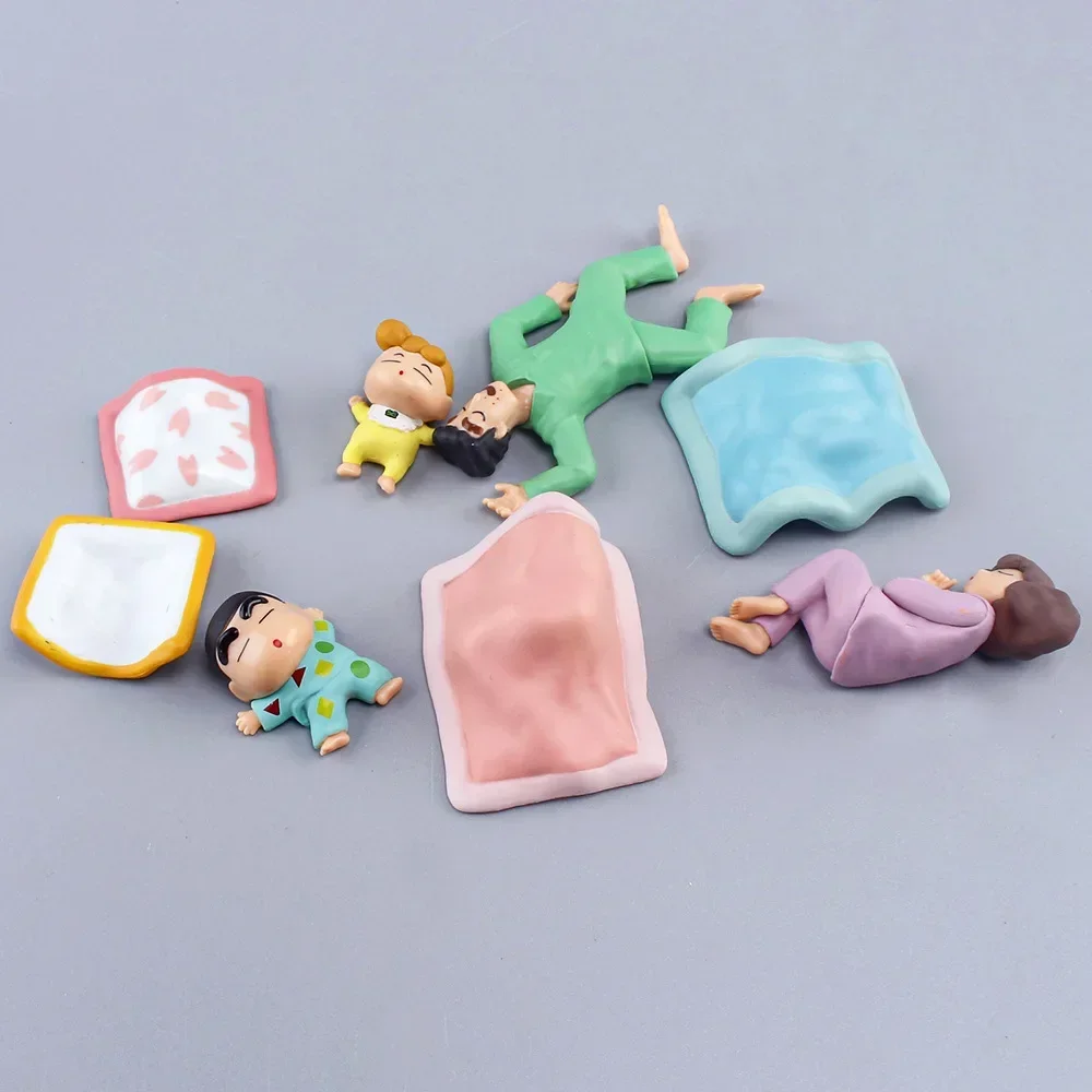 Hot Anime Animation Derivatives Set of 4 One Family Cover The Quilt Sleep Model Desktop Decoration Brithday Present for Friend