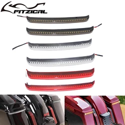 2Pcs Motorcycle LED Saddlebag Brake Flowing Turn Signal Running Accent Light For Harley Touring Road Electra Glide CVO 2014-Up